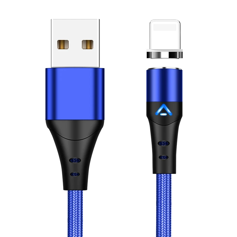 For iphone Blue 1 M/2 M 3A USB кабель для быстрой зарядки для iPhone 11 XS Micro USB кабель для samsung Xiaomi Redmi huawei type C быстрое зарядное устройство Шнур для передачи данных - Цвет: For iphone Blue