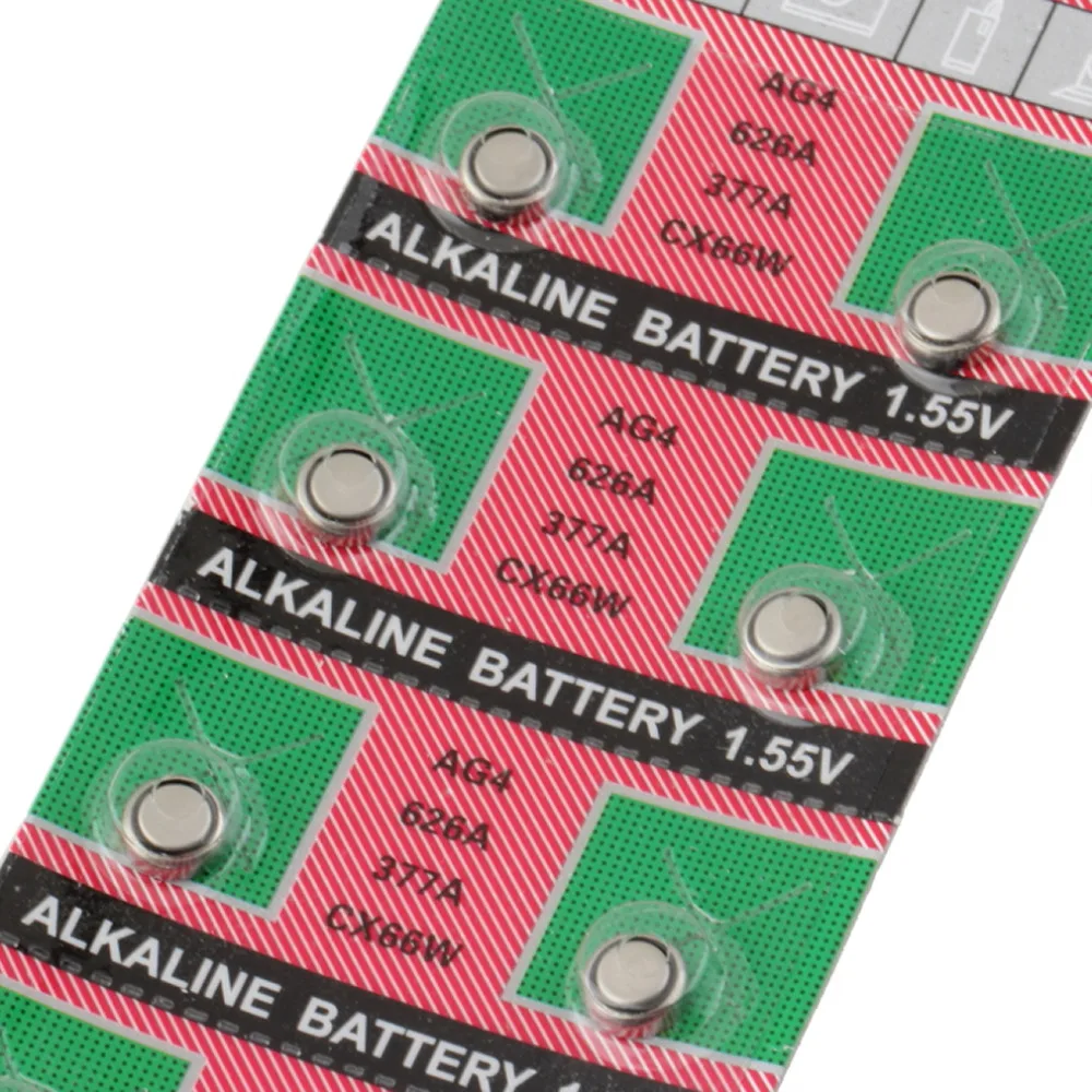 Часы батареи 10 шт. AG4 LR626 LR-626 AG4 177 377A SR626 1,5 V Щелочная батарейка-Кнопка ячейки высокого Ёмкость