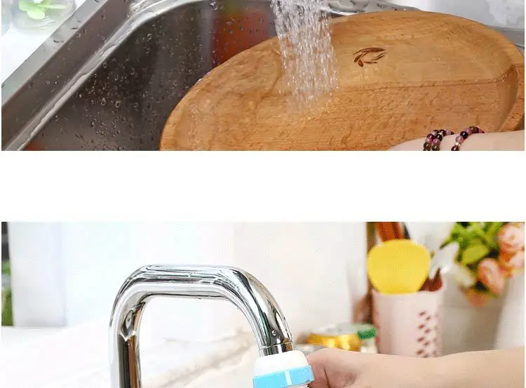 360 Rotatable Plastic Bubbler Water Saving High Pressure Nozzle Filter Tap Adapter Faucet Extender Bathroom Kitchen Accessories