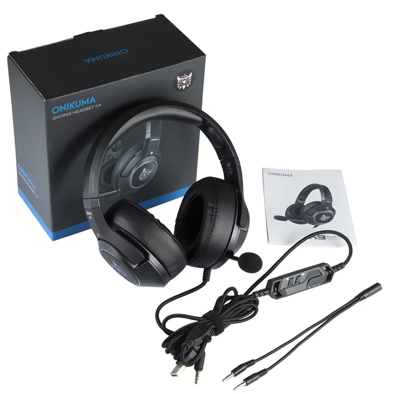 New product launch K9 PS4 game Headset casque PC Stereo Gaming Headphones with Mic Breathing Lights for Xbox One Laptop Computer