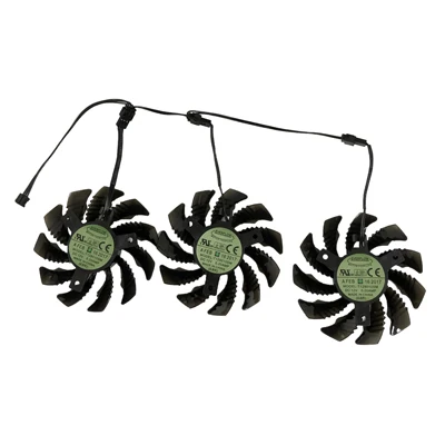 1 set T128010SM 3 шт./компл. 3pin 75 мм PLD08010S12H GTX970 VGA охлаждающий вентилятор GPU для Gigabyte GTX 970 Windforce G1 Графика карт в качестве замены - Цвет лезвия: 1 set T128010SM