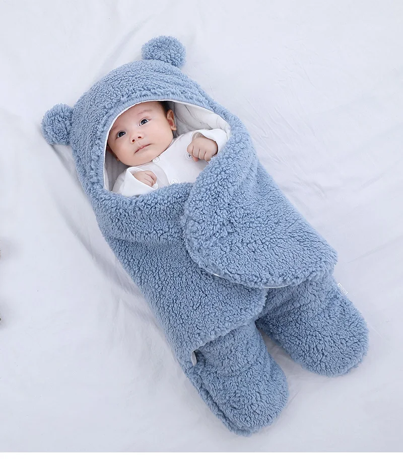 bebê saco de dormir fofo velo recebendo cobertor infantil meninos meninas clothessleeping berçário envoltório swaddle