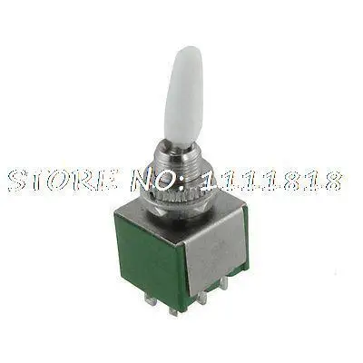 

5 Pcs AC 250V 2A 6 Solder Pin DPDT ON/ON Mini Latching Toggle Switch Green