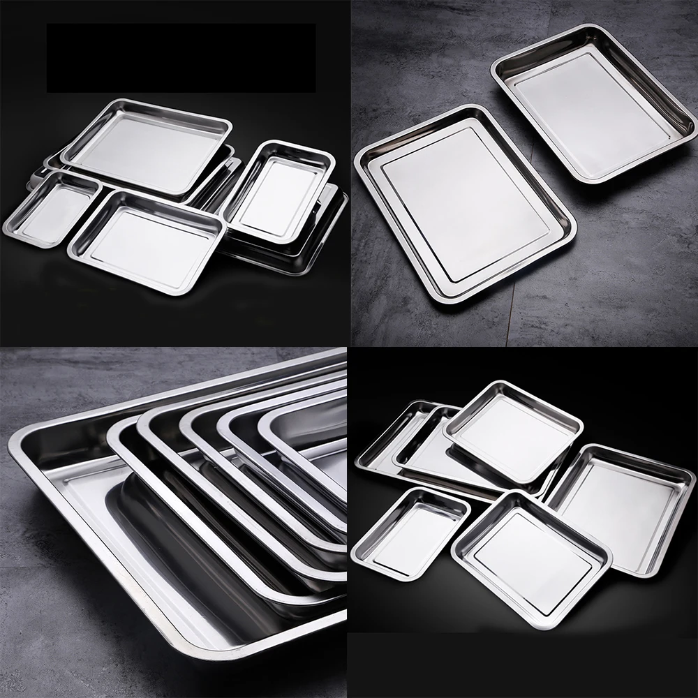 Квадратная пластина из нержавеющей стали лотки для хранения утолщение ...