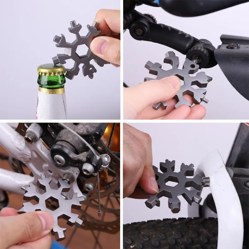 

18-in-1 Stainless Steel Snowflakes Multi-Tool (Standard, Stainless Steel)