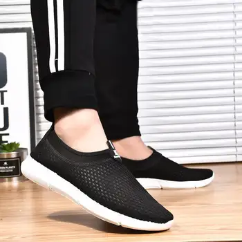

Men Shoes New Fashion Men Vulcanized Shoes Comfort Men Casual Shoes Male Mesh Air Flats Shoes Spring Slip On Men Sneakers UK-17