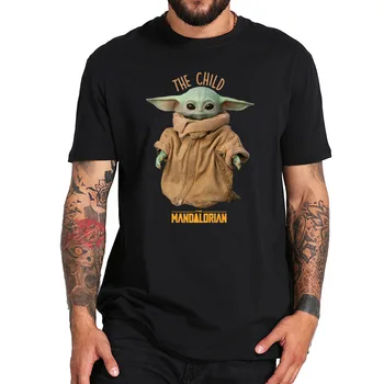 

The Child Yoda T Shirt Star Wars The Mandalorian Tshirt Movie EU Size Pure Cotton Comfortable Crew Neck Lovely Tee Tops