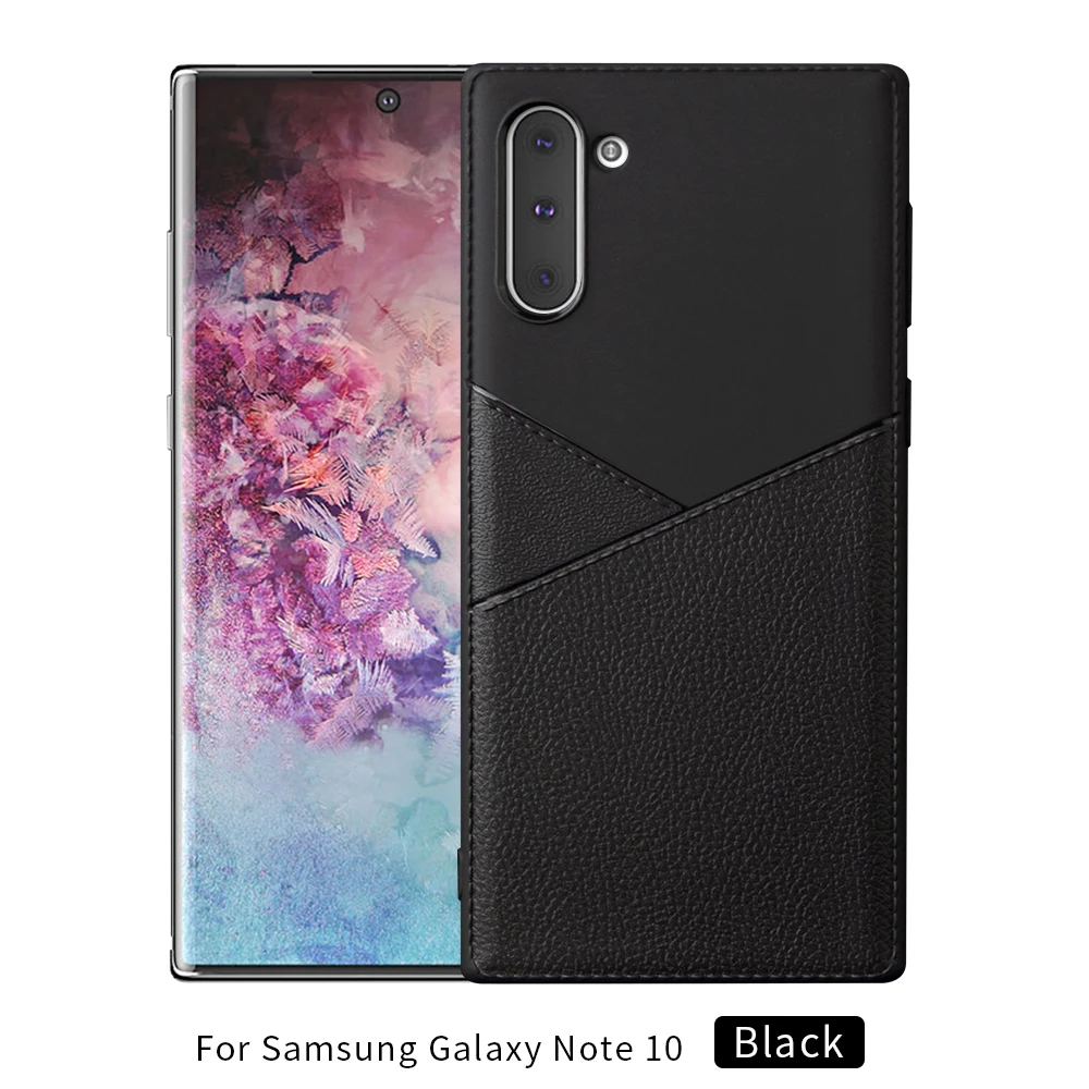 black Для samsung A50 чехол силиконовый кожаный чехол с узором для samsung A70 чехол противоударный S10 чехол мягкий для Galaxy A30 A40 Note 10 Plus S10 Plus - Цвет: black