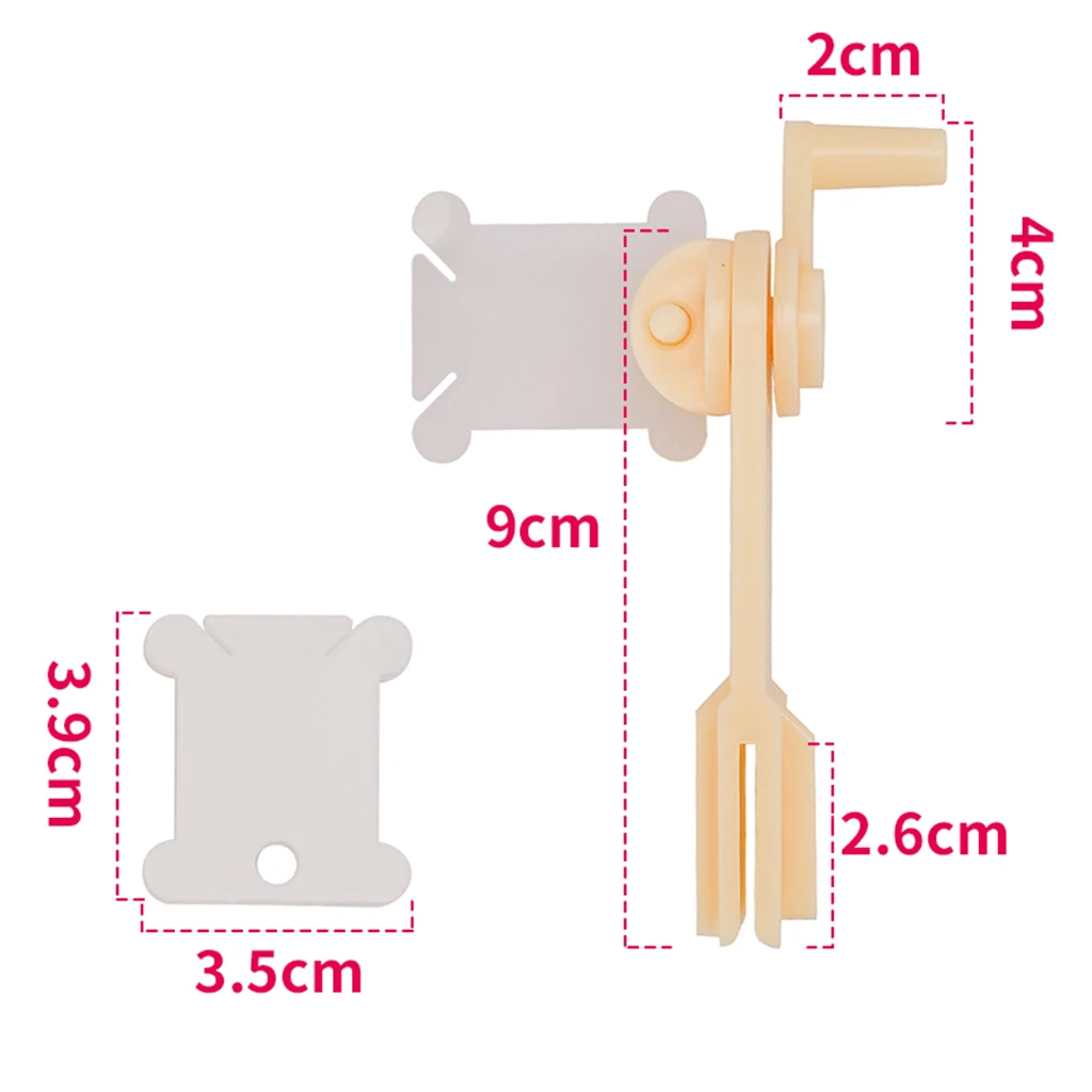 Hand Operated Yarn String Wool Winder Winding Tool with 100/200pcs Bobbin Holder