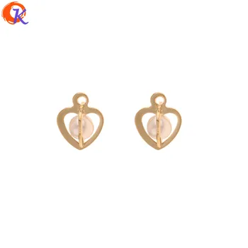 

Cordial Design 50Pcs 7*9MM Jewelry Accessories/Heart Charms/DIY/Genuine Gold Plating/Imitation Pearl/Hand Made/Earring Findings