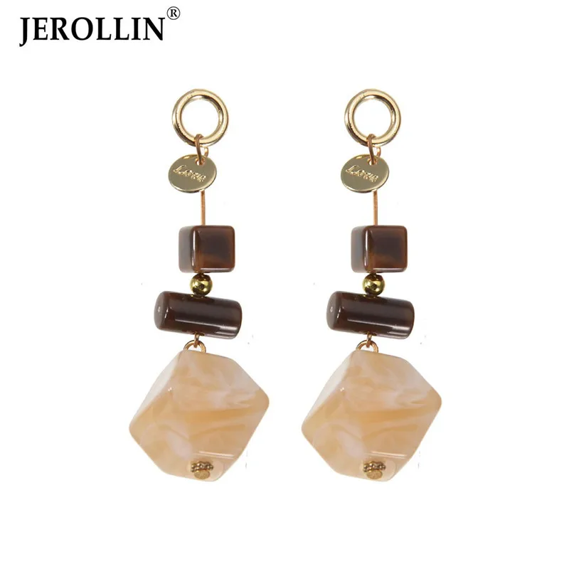 JEROLLIN, новинка, 5 цветов, серьги-капли из смолы для женщин, массивное ювелирное изделие, длинные серьги, серьги для женщин, moda oorbellen