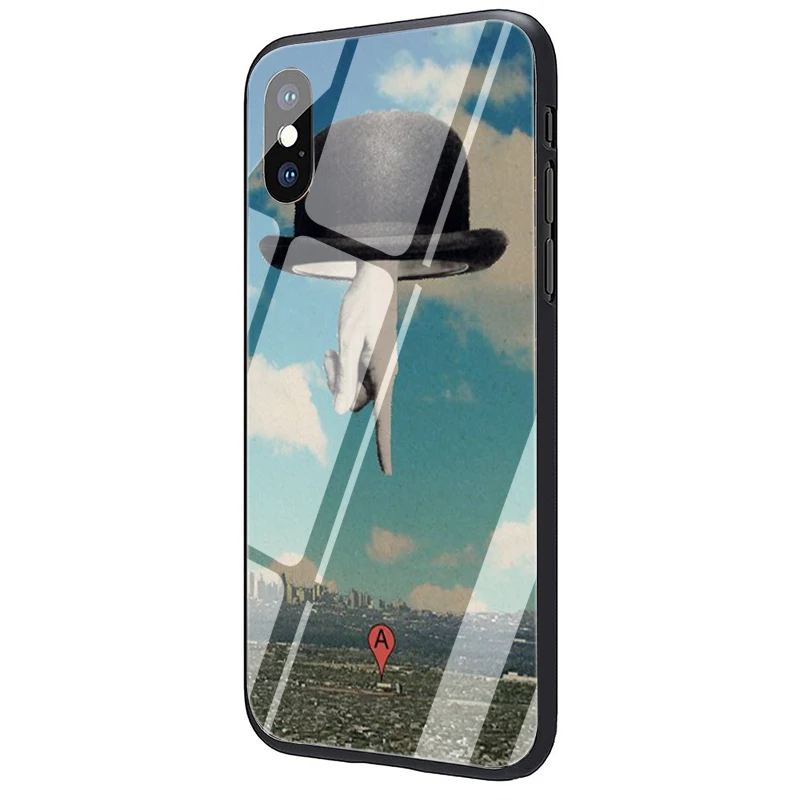 Чехол для телефона EWAU Rene Magritte из закаленного стекла для iPhone 5 5S SE 6 6s 7 8 plus X XR XS 11 pro Max - Цвет: G11