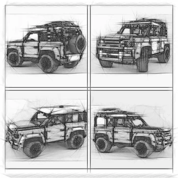 

H&HXY DHL 93018 2830Pcs Technic Series Land Rover Defender Model Building Blocks Bricks Compatible 42110 Boy Toys Christmas Gif