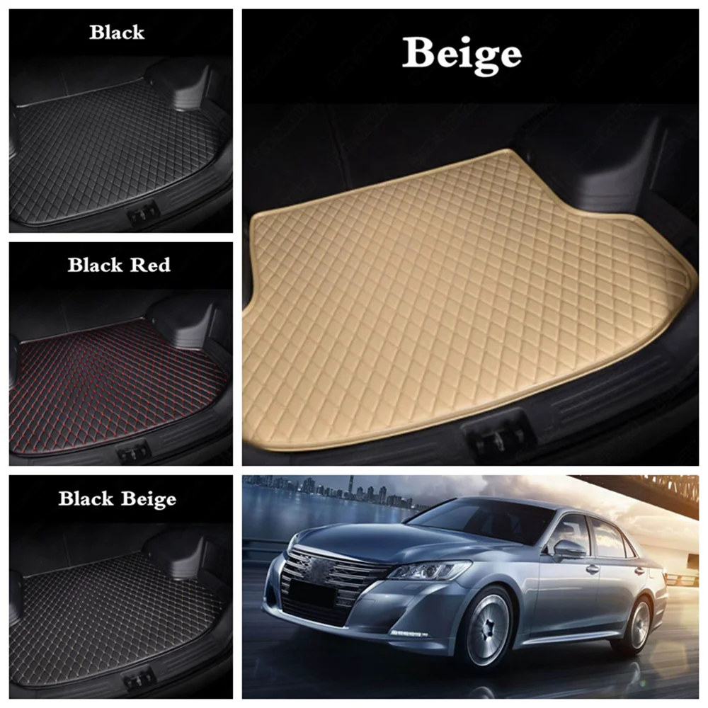 Leather Car Cargo Trunk Mats for Toyota Avalon 86 Corolla Camry CROWN Custom Waterproof Car Boot