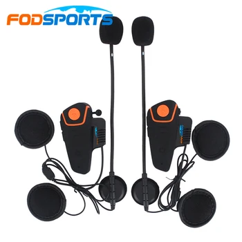 

Fodsports Bt-S2 Pro Wireless Interphone Motorcycle Bluetooth Helmet Headset Intercom 1000M Waterproof Intercomunicador with FM