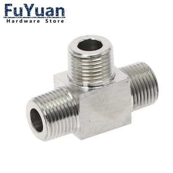 

1pcs T Type conversion high pressure Fittings 1/4" 3/8" 1/2" 3/4" Male Tee 3 Way Pipe Fitting 304 Stainless Steel Water Gas Oil