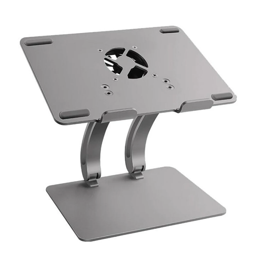 Aluminum Ergonomic Multi Angle Adjustable Laptop Stand Notebook Holder Riser Metal Holder with heat sink - Цвет: Grey heat sink