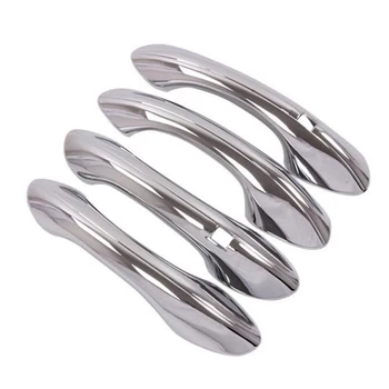 

Car Chrome Door Handle Cover Trims Frame Sticker with Smart Keyhole Interior Accessories for Hyundai Santa Fe 2019,ABS