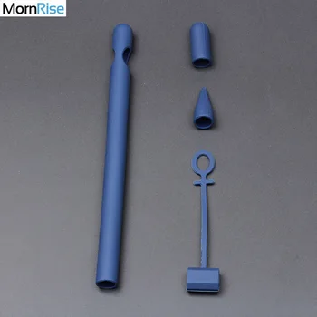 

4in1 Soft Silicone For Apple Pencil Case Cable Adapter Cap Anti-Lost Strap Holder Pencil Tip Cover For iPad Tablet Touch Pen Kit