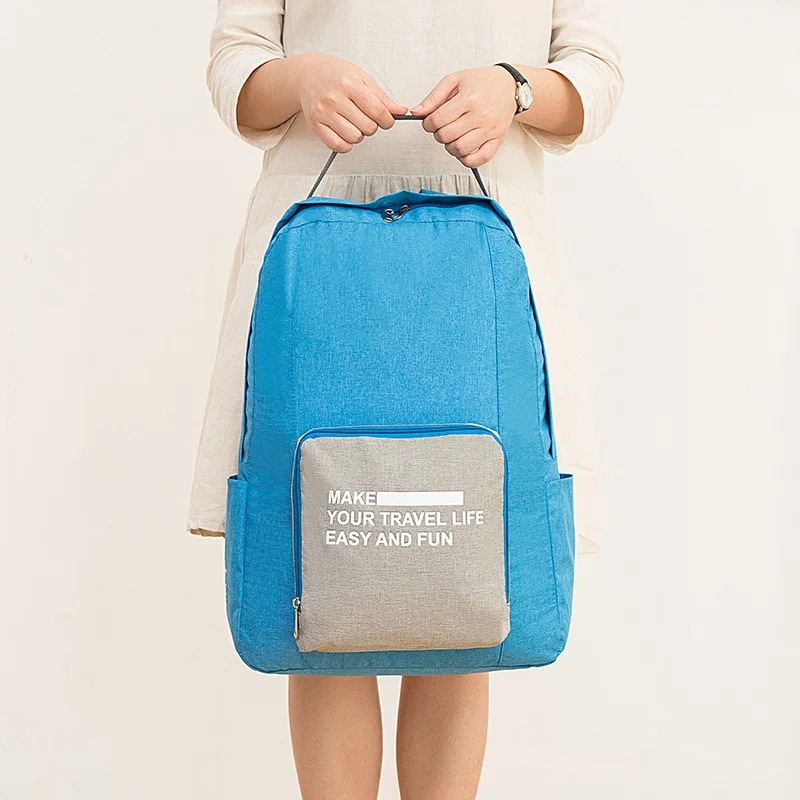 

Cation folding backpack student bag Oxford cloth folding backpack business gift new backpack