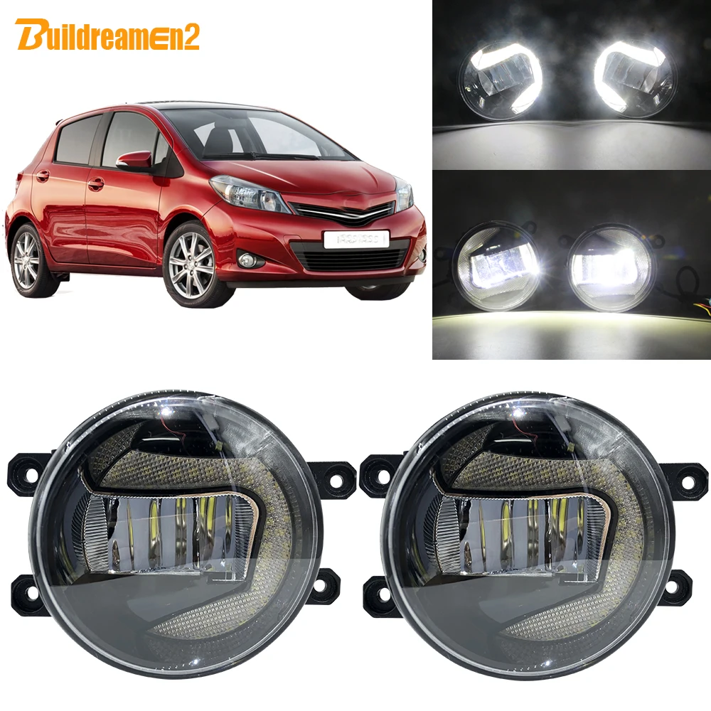 Buildreamen2 для Toyota Yaris 2006 2013 автомобильный Стайлинг H11 светодиодный туман светильник +