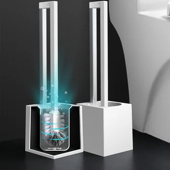 

Japan Durable Clean Brush Suit New Toilet Brush Holder Set Bathroom Accessories Bathroom Long Handle Toilet Brush Punch free