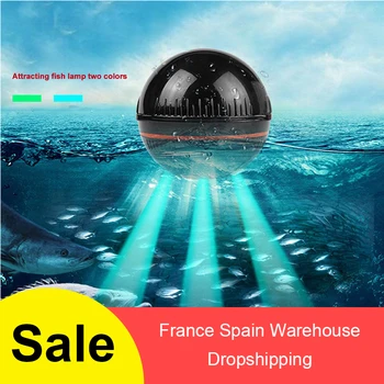 Smart wireless Fish Finder Portable Wireless Sonar Fishfinder Compatible with iOS & Android for Dock Shore Boat Ice Fishing bluetooth fish finder sea fish detect device for ios for android 25m 80ft sonar fishfinder wireless fishing detector top quality