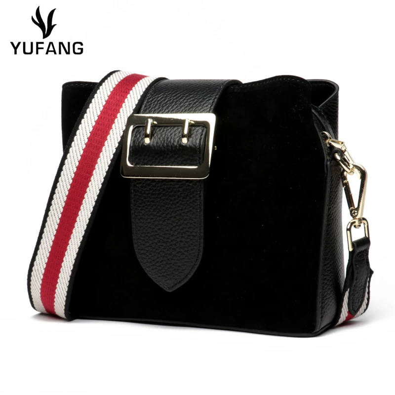 

YUFANG Genuine Leather Messenger Bag For Women Trendy Brand Female Shoulder Bag Real Cowkin Ladies Handbag Retro Women's Bag