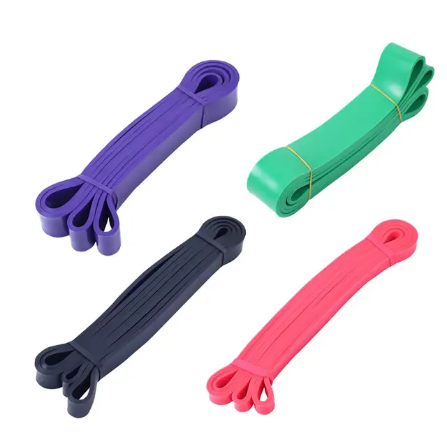 Resistance Bands Exercise Elastic Natural latex Workout Ruber Loop Strength rubber band for Fitness Equipment Training Expander four color