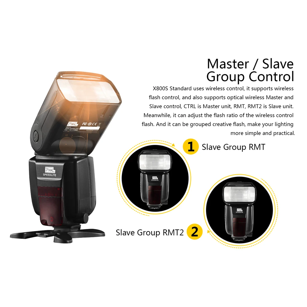 Pixel X800S вспышка GN60 Беспроводная ttl HSS камера Вспышка Speedlite для sony A7 A77 A7R RX1 A6000 A6300 DSLR Vs X800N GODOX