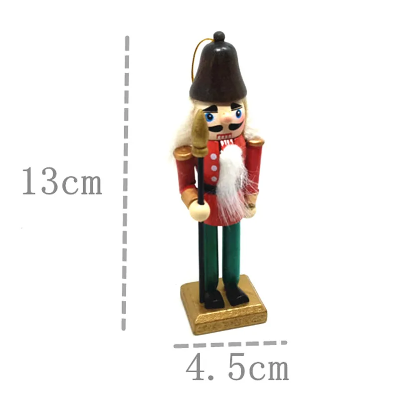 Random Delivery Wooden Nutcracker Soldier Puppet Creative Soldier Etiquette Soldier Christmas Gift Home Decor Crafts Decoration QW168 (1)
