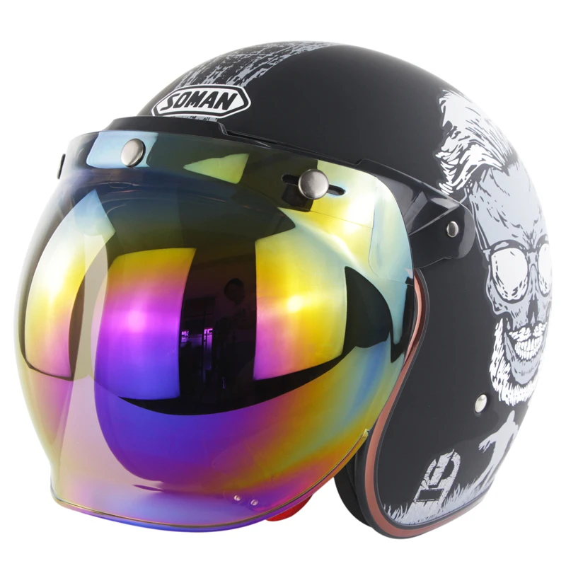 Винтажный мотоциклетный шлем для Harley Ducati BMW Kawasaki Honda Suzuki Yamaha Мужской винтажный на