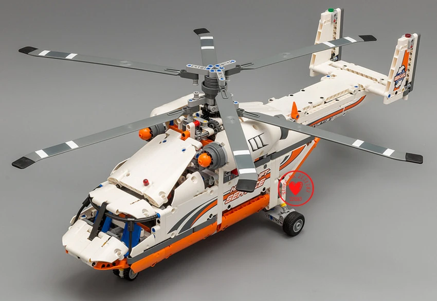 Дешево Новый спасательный вертолет самолет Fit Legoings Technic город вертолет строительные блоки кирпичи подарок детский набор мальчик DIY игрушки День ро...