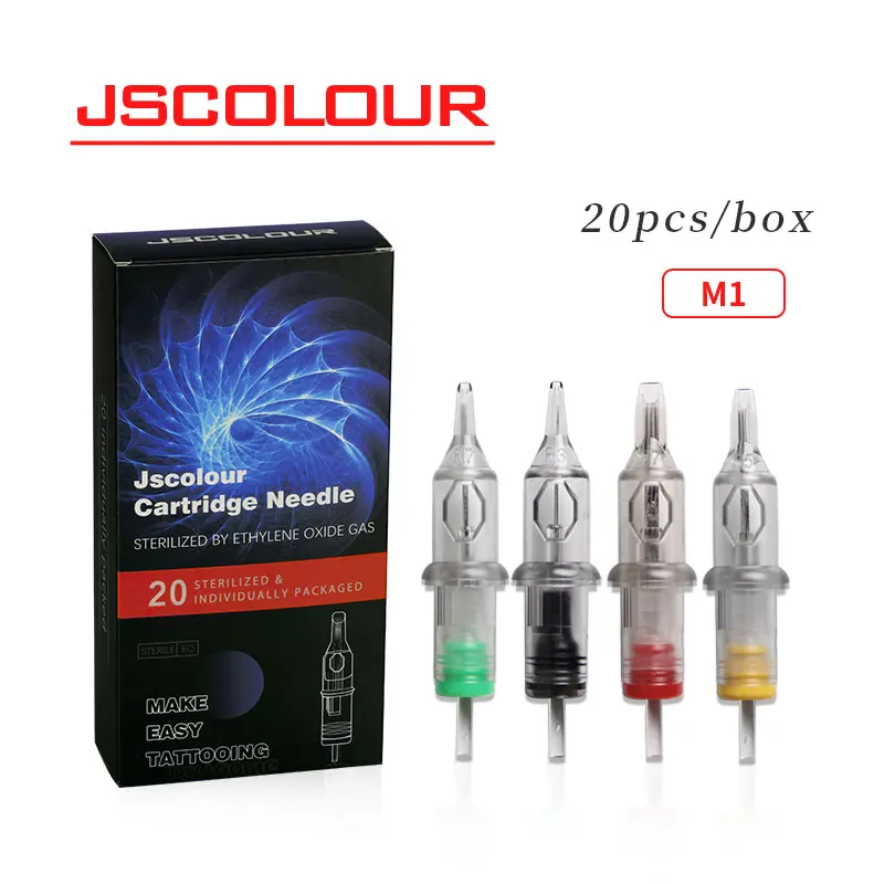 JSCOLOUR 20 штук одноразовые! Полупостоянная татуировки иглы брови ручка машина