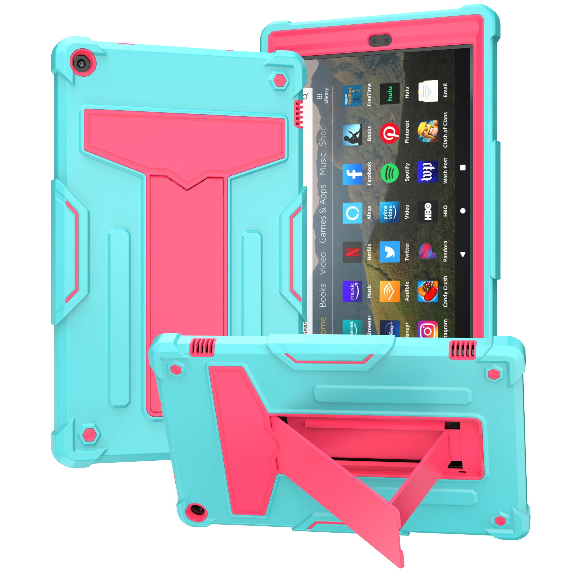 Custodia Per Armatura Per Amazon Kindle Fire Hd10 2021 2019 2017 Hd8 Hd10 Plus 2020 Custodia Rigida Antiurto Per Pc Resistente In Tpu