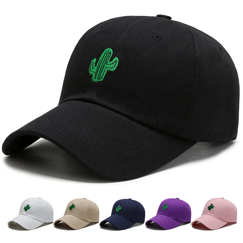 

High quality Summer Simple Cactus Embroidery Baseball cap Unisex All Match hat Outdoor Leisure Sports Sun Hat Fashion Dad Hat