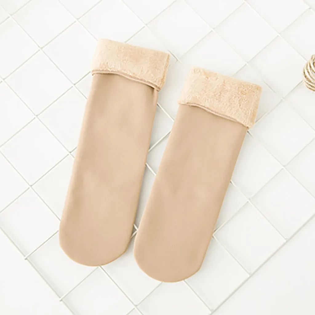 Женские носки осень зима бархат утолщение повседневные носки-тапочки сплошной уличная одежда счастливые носки женские милые носки для девочек хаки