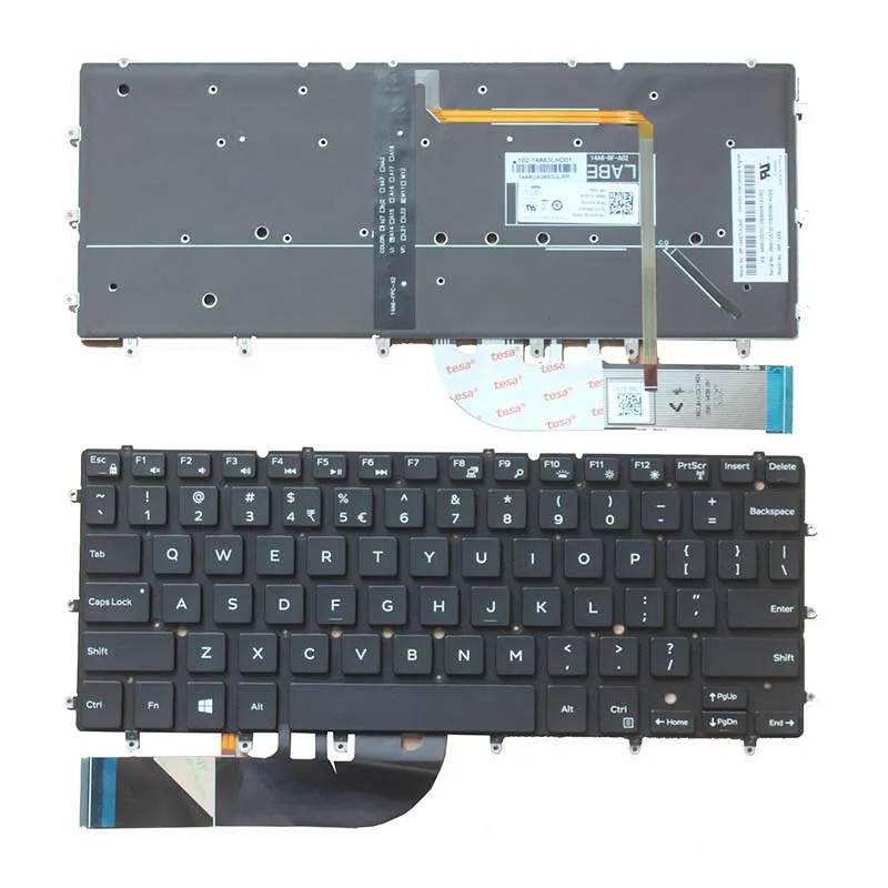 Новая клавиатура для ноутбуков Dell Inspiron 14 7467 7347 7348 7352 7353 7359 XPS 13 7568 9343 9350 9360 15 9560 13-7353