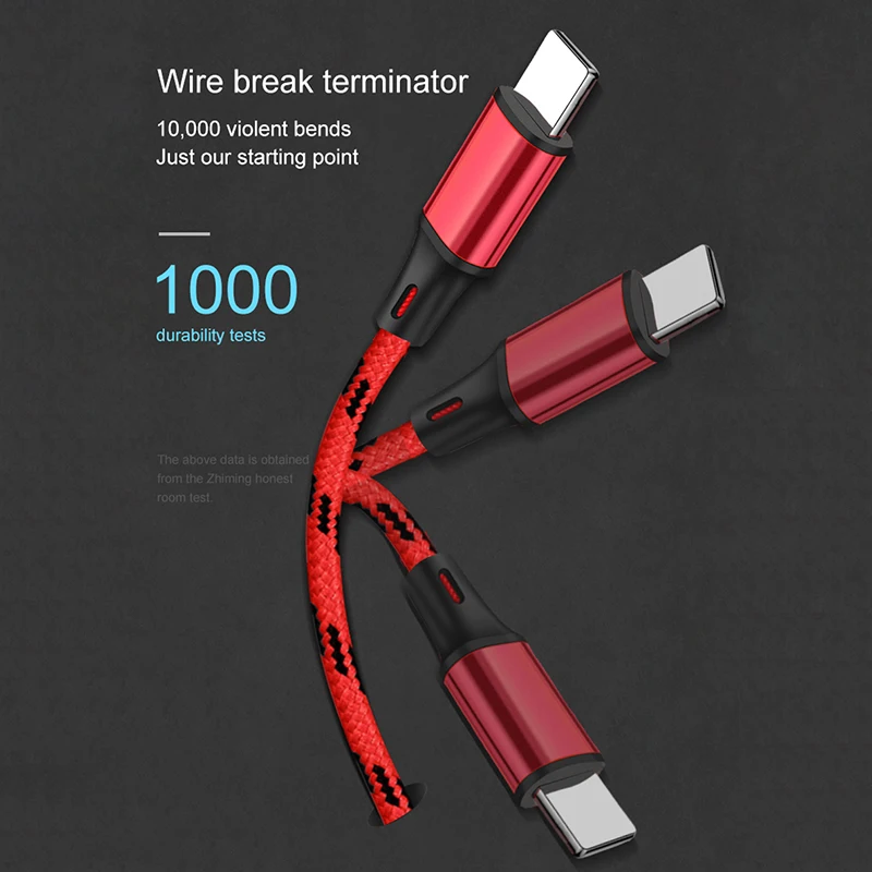 3 в 1 2в1 USB кабель для iPhone samsung Multi 2.4A Быстрая зарядка зарядное устройство Micro USB кабель usb type C кабели для мобильных телефонов шнур
