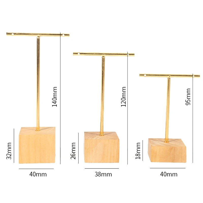 3-Piece Fashion T-Bar Jewelry Display Rack Stand Holder Earrings Hanging Organizer Jewelry Set