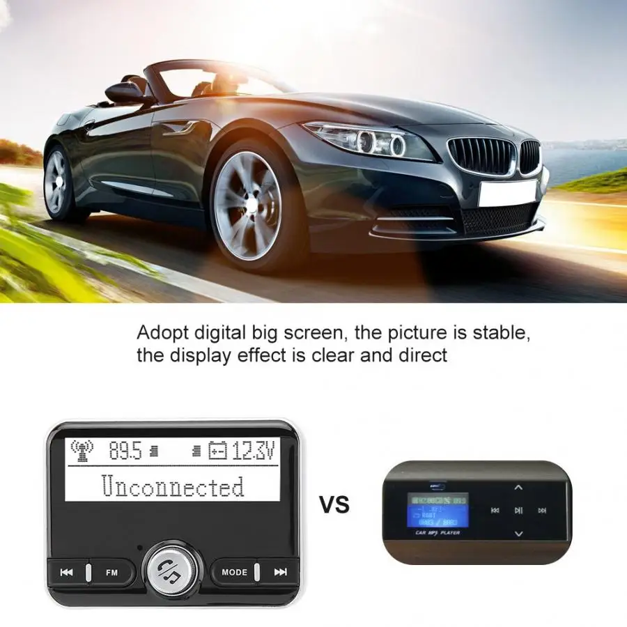 2.4in Bluetooth Автомобильный MP3-плеер Hands Free Phone Зарядное устройство автомобильного аудио приемник автомобильные аксессуары 12 V-24 V