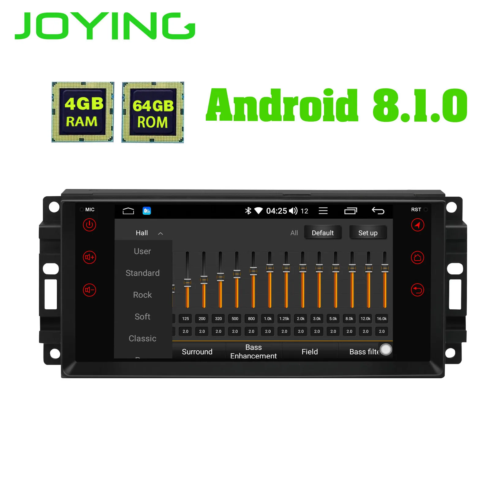 Android 8,1 автомобильный Радио стерео плеер 4 Гб+ 64 ГБ с DSP для Jeep Octa Core 1024*600 поддержка 3G/4G рулевое колесо управление головное устройство