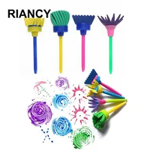 4 шт./партия, креативная Цветная кисть для детей, обучающая игрушка, сделай сам, товары для рукоделия, для рисования, кисти для рисования, Водные краски, 03153