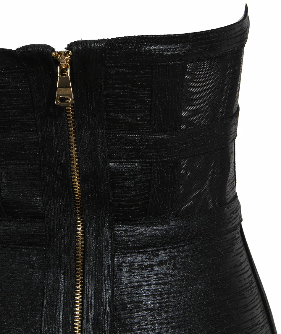 new summer women's sexy spaghetti black halter Bodycon bandage dress knee length fashion party dress