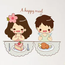 Милые пары наклейки на стену гостиная спальня Водонепроницаемая Ванная плитка съемные декоративные наклейки AY1074