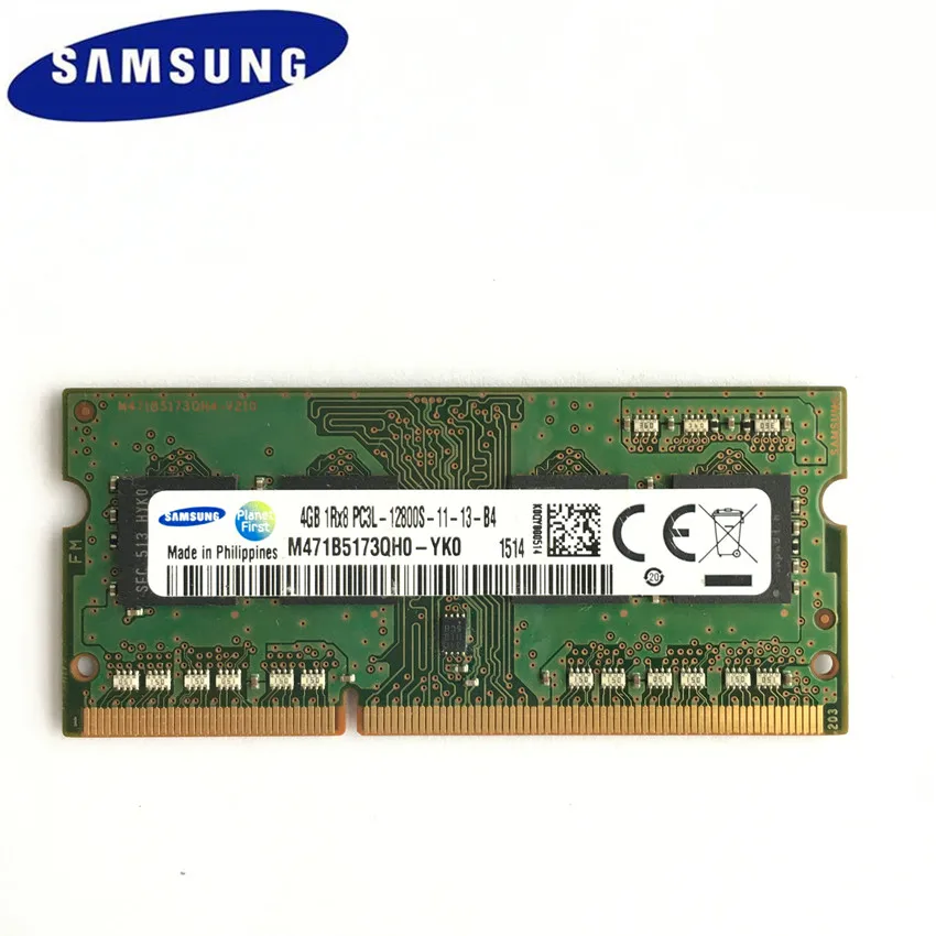 SAMSUNG 8 Гб(2 шт x4гб) 1Rx8 PC3L-12800S DDR3 1600 МГц 4 Гб памяти ноутбука 4G PC3L 12800S 1600 МГц модуль ноутбука SODIMM ram