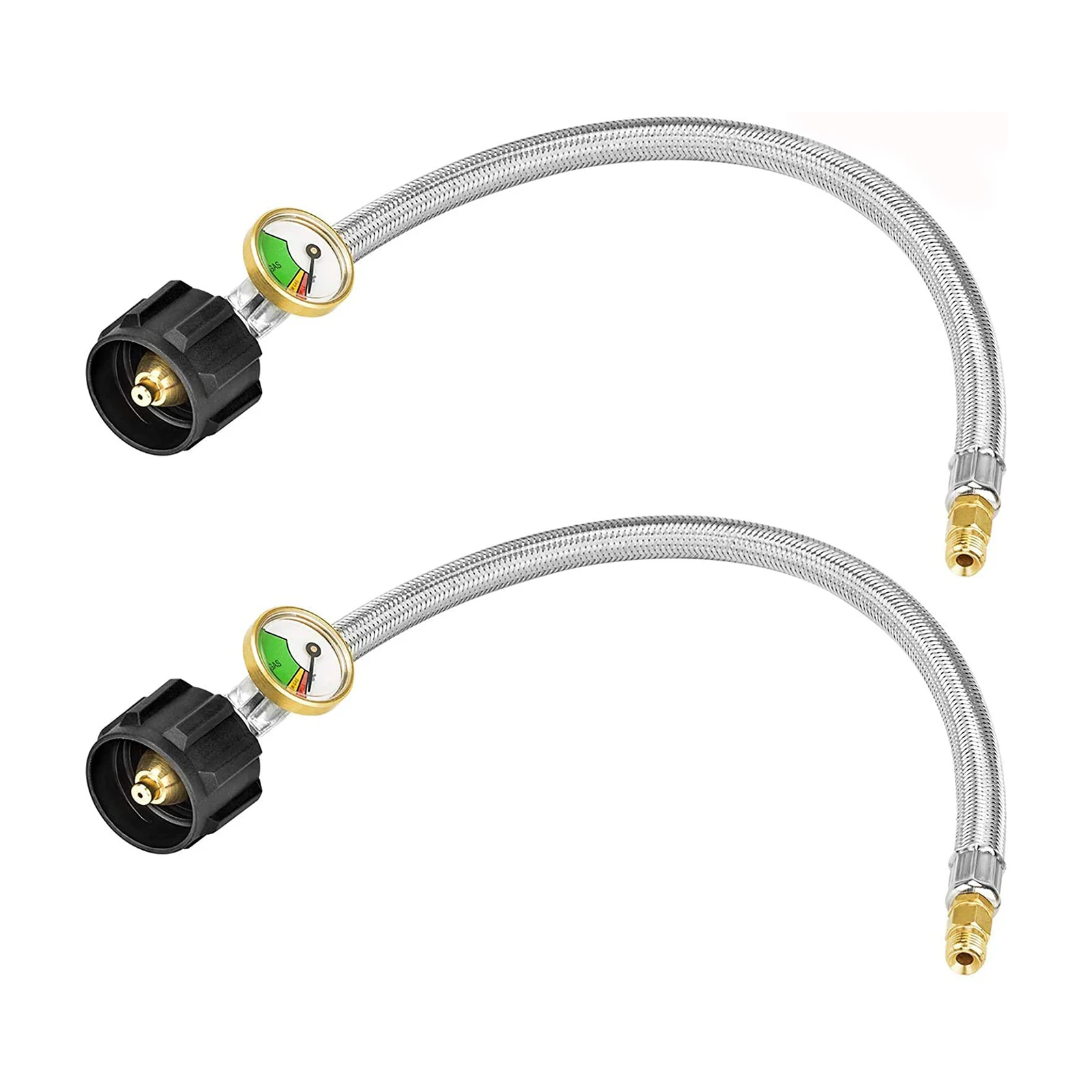 

Stainless Steel Braided Hose Propane Hose With Gauge Connector For Level 2 Regulater Provide Thermal And Overcurrent Protection