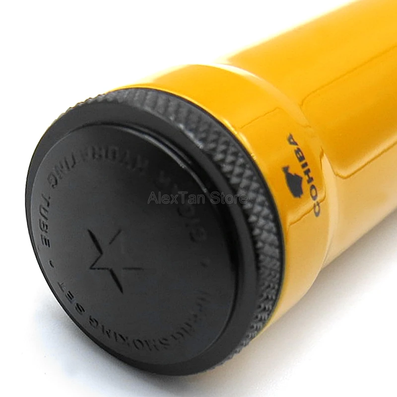 COHIBA элегантная туба для сигар из нержавеющей стали дорожный хьюмидор чехол с