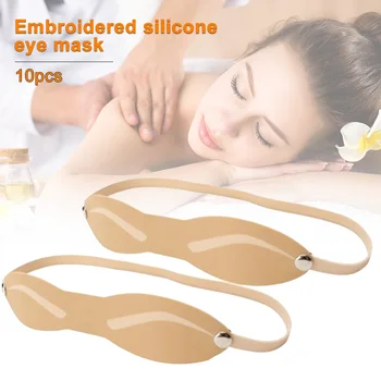 

10pcs Fake Skin Eye Cover Soft Silicone Easy Apply Washable Training Eyebrow Tattoo Microblading Headband Practice Blank Strap