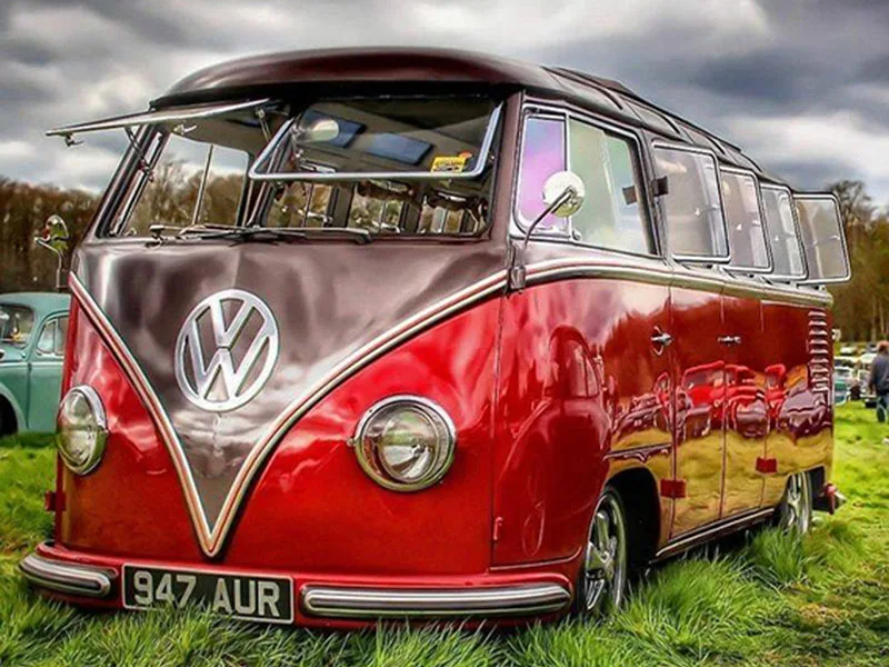 

Diamond Painting Retro Caravan Car Bus Decor Children Room Decor 5d Diy Diamond Art Autos Diamond Embroidery Gifts Wall Sticker